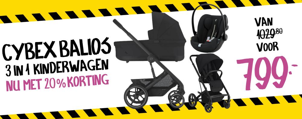 Cybex Kinderwagen 3 in 1 Balios One Box Comfort Moon Black | Baby & Tiener Megastore