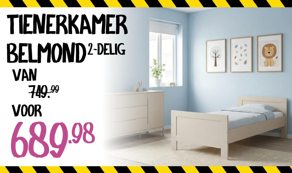 Tienerkamer Belmond Clay 2 Delig met Commode Belmond XL Clay