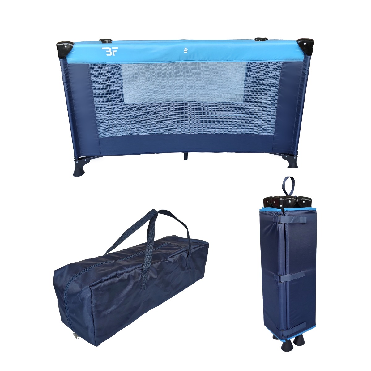 Bebies First Campingbedje / Reisbed Navy Inclusief Transporttas