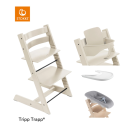 Stokke® Kinderstoel Tripp Trapp® Vanilla White   + Newborn Set™ + Baby Set™ Vanilla White + Tray™