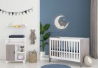 Cabino Babykamer Fresno White Grey 2 Delig