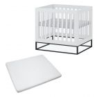 Cabino Baby Box Met In Hoogte Verstelbare Bodem Dayley Wit Met Matras