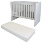 Cabino Baby Bed Met Matras Fresno Wit 60 x 120 cm