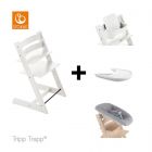 Stokke® Kinderstoel Tripp Trapp® White + Newborn Set™ + Baby Set™ White + Tray™