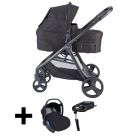 X Adventure Kinderwagen 3 in 1 X-GO Black + Isofix Autostoel Base