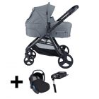 X Adventure Kinderwagen 3 in 1 X-GO Grey + Isofix Autostoel Base