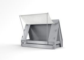 Mathy by Bols Tentbed met Slaaplade Cement Grijs 90 x 200 cm