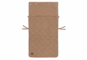 Jollein Voetenzak Groep 0+ Autostoel 3/5 Punts Gordel Check Knit Biscuit