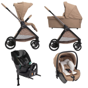 Chicco 3 In 1 Kinderwagen Bellagio 2 Met Adapters Met 2 Autostoelen Caramel