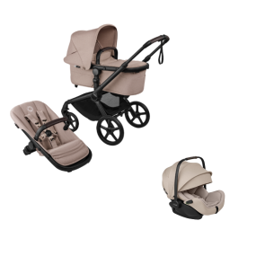 Bugaboo Kinderwagen 3 in 1 Fox 5 Renew Complete Black | Desert Taupe Melange + Bugaboo Autostoel Otter by Nuna Groep 0