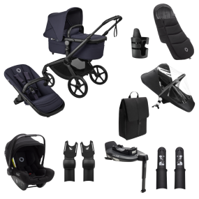 Bugaboo Kinderwagen Fox 5 Renew Ultieme Newborn Bundel Complete Black | Deep Indigo