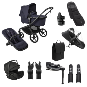 Bugaboo Kinderwagen Fox 5 Renew Ultieme Newborn Bundel Complete Black | Deep Indigo