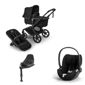 Bugaboo Kinderwagen 3 in 1 Fox 5 Renew Complete Black | Heritage Black + Cybex Autostoel Groep 0 Cloud T I Size Sepia Black + Draaibare Base T Black