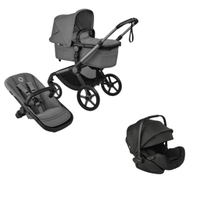 Bugaboo Kinderwagen 3 in 1 Fox 5 Renew Complete Graphite | Moon Grey + Bugaboo Autostoel Otter by Nuna Groep 0