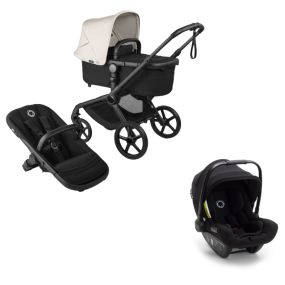 Bugaboo Kinderwagen 3 in 1 Fox 5 Renew Complete Black | Heritage Black Misty White + Bugaboo Autostoel Groep 0 Turtle Air by Nuna Black