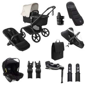 Bugaboo Kinderwagen Fox 5 Renew Ultieme Newborn Bundel Complete Black | Heritage Black Misty White