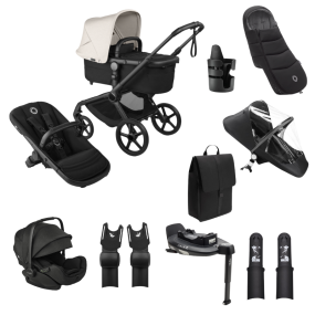Bugaboo Kinderwagen Fox 5 Renew Ultieme Newborn Bundel Complete Black | Heritage Black Misty White