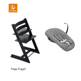 Stokke® Kinderstoel Tripp Trapp® Black + Anthracite Newborn Set