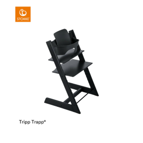 Stokke® Kinderstoel Tripp Trapp® Black + Stokke® Tripp Trapp® Baby Set² Black