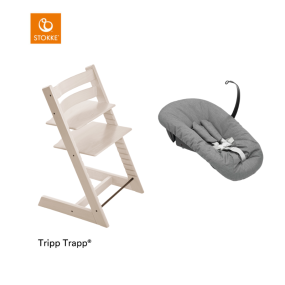 Stokke® Kinderstoel Tripp Trapp® Whitewash + Anthracite Newborn Set