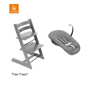 Stokke® Kinderstoel Tripp Trapp® Storm Grey + Anthracite Newborn Set