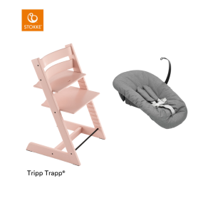 Stokke® Kinderstoel Tripp Trapp® Serene Pink + Anthracite Newborn Set