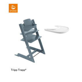 Stokke® Kinderstoel Tripp Trapp® Fjord Blue + Baby Set™ + GRATIS Tray