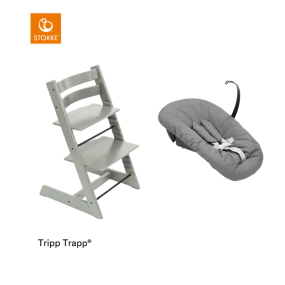Stokke® Kinderstoel Tripp Trapp® Glacier Green + Anthracite Newborn Set