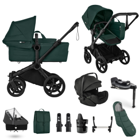 Bugaboo Donkey 6 Mono Ultimate Newborn Bundle Black | Fern Green