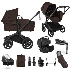 Bugaboo Donkey 6 Mono Ultimate Newborn Bundle Black | Cocoa Brown