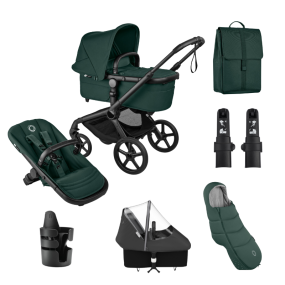 Bugaboo Kinderwagen Fox 5 Renew Essentiële Bundel Complete Black | Fern Green