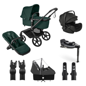 Bugaboo Kinderwagen Fox 5 Renew 3 in 1 Bundel Complete Black | Fern Green