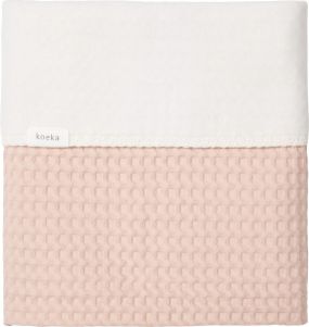 Koeka Wiegdeken Cotton Fleece Wafel Amsterdam Rosa Salt 100x75