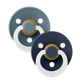 BIBS Fopspeen Colour Petrol GLOW / Deep Space GLOW Size 2 (2-pack)