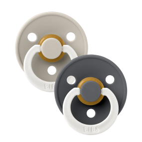 BIBS Fopspeen Colour Sand GLOW / Iron GLOW Size 2 (2-pack)