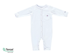 Puckababy Sleepsuit 3-6M Tencel White