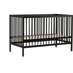 Born Lucky Baby Bed Mees Zwart 60 x 120 cm