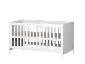 Born Lucky Santiago Baby Bed 70x140 cm Wit