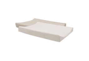 Jollein Aankleedkussenhoes Badstof 50x70cm Oatmeal/Sand - 2 Stuks