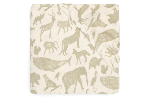 Jollein Hoeslaken Jersey Wieg 40/50 x 80/90 cm Animals Olive Green