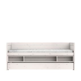 Lifetime Original Kajuitbed met Bedlade en Opbergbox met Deluxe Lattenbodem Whitewash
