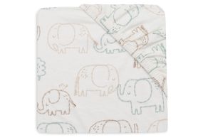 Jollein Hoeslaken Jersey 70/75x140/150cm Elephant Tales