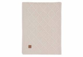Jollein Ledikantdeken 100 x 150 cm Check Knit Oatmeal