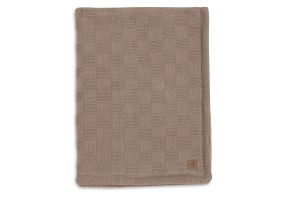 Jollein Deken Wieg 75x100cm Box Knit Milky Coffee/Velvet