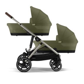 Cybex Tweeling Kinderwagen e-Gazelle S Moss Green | Khaki