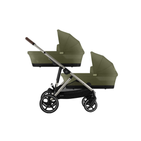 Cybex Tweeling Kinderwagen e-Gazelle S Taupe Moss Green Khaki