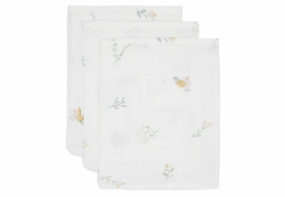 Jollein Hydrofiel Washandje 15x20cm Lovely Birds (3pack)