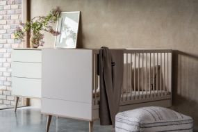 Quax Meegroei Ledikant Flow Clay & Oak 70 x 140 cm