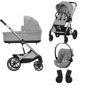 Cybex Kinderwagen 3 in 1 Balios S Lux Set S Stone Grey | Mid Grey