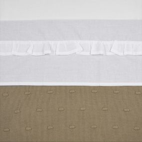 Meyco Ledikantlaken Ruffle White 100 x 150 cm